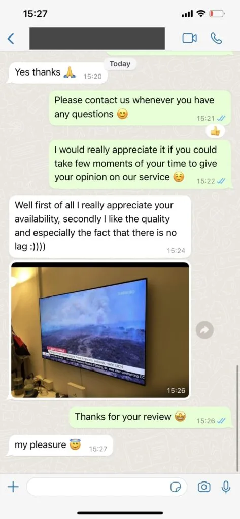 WhatsApp feedback screenshot 2